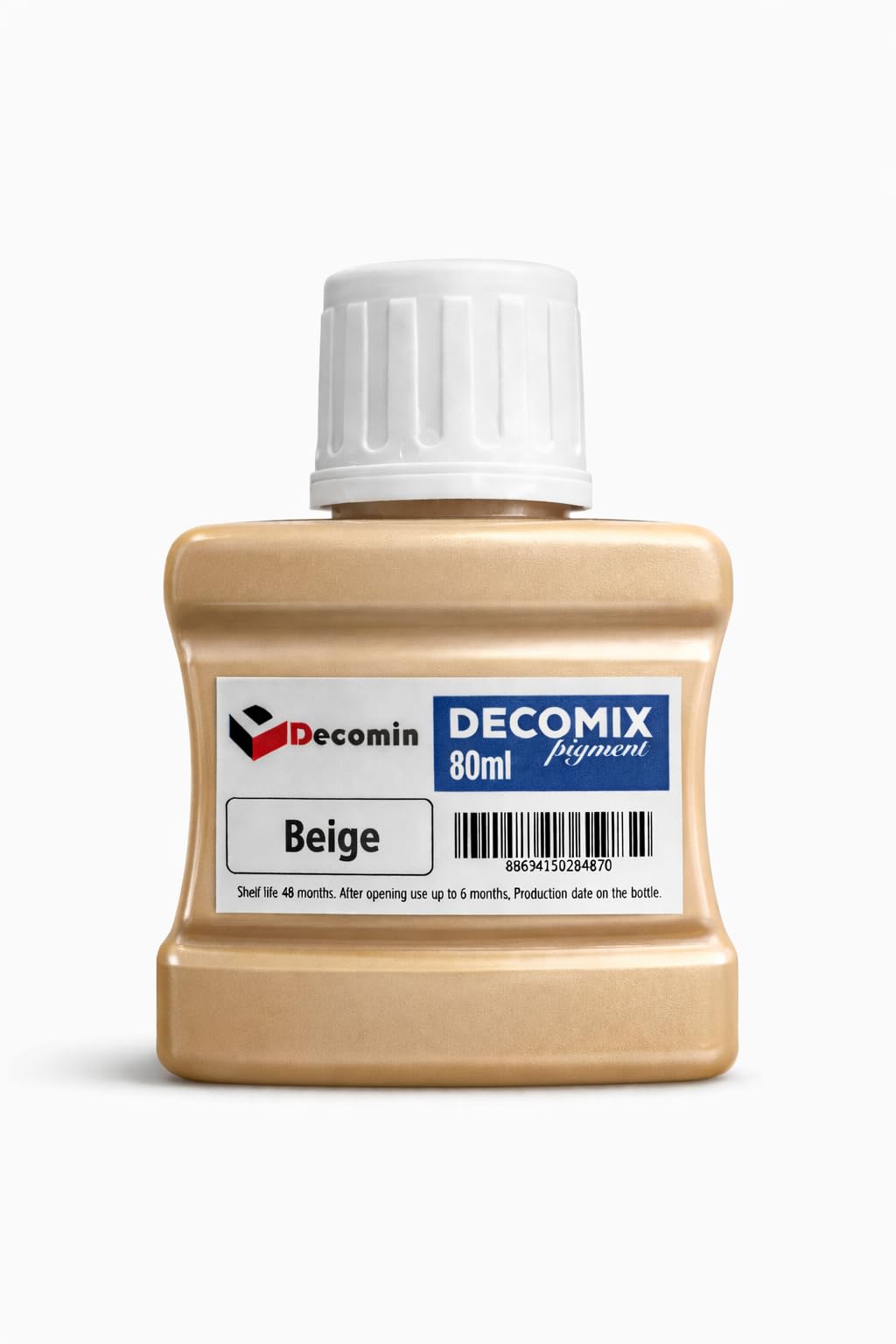 DECOMIN Decomix Beige Acrylic Colourant Pigment – Highly Concentrated Tint for Acrylic Paints & Decorative Plasters – Easy Mixing Professional Colourant – Create Light to Dark Beige Shades – 80 ml