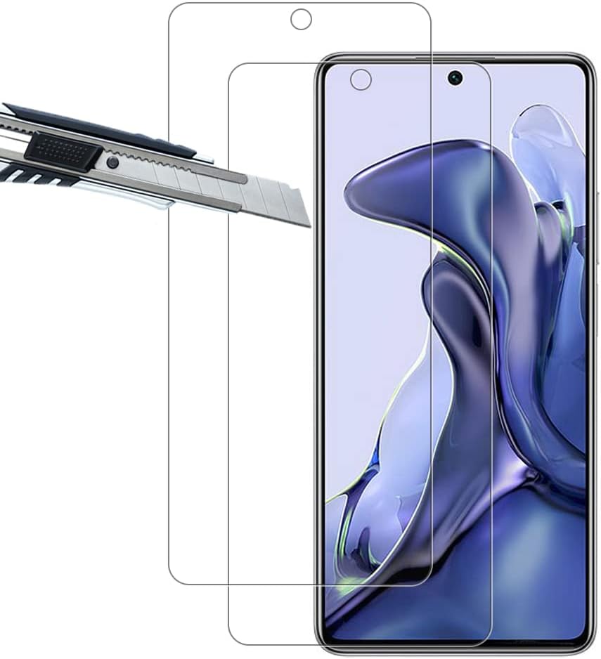 THILIVE[2 Unidades]Xiaomi 11T Protector de Pantalla,Vidrio Cristal Templado 9H Dureza,HD-display,Anti-Huellas,Anti-Burbujas