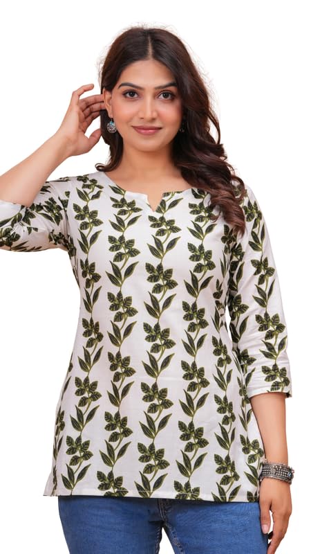 SIROTA Rayon Short Top for Women | Tunic for Jeans | Western Shor...