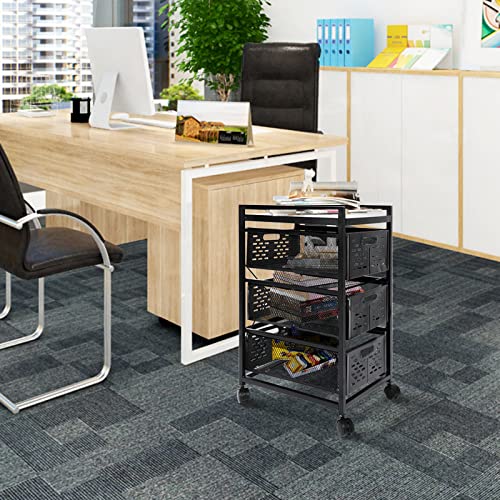 Construction en acier durable pour ce meuble de bureau mobile noir à clés - 8