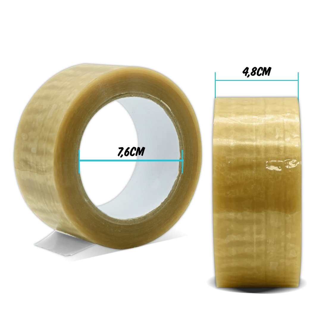 Cinta Embalaje Transparente Pack 36 Unidades 120m x 4.8cm Alta Resistencia Adhesivo Fuerte Profesional Sellado Seguro Cierre Rápido Ideal Mudanza Almacenaje Oficina Paquetería Envíos