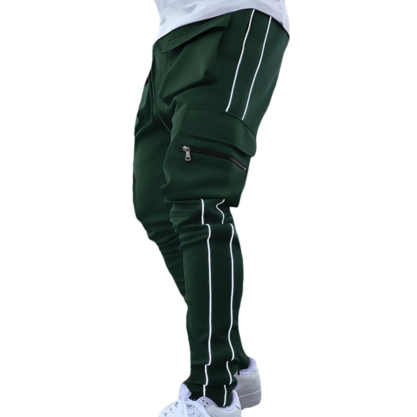 Pantaloni Jogger da Uomo Pantaloni Cargo Elastici in Vita con Tasche Multiple Pantaloni Sportivi Casual per la Corsa, Il Fitness, Il Jogging e la Palestra