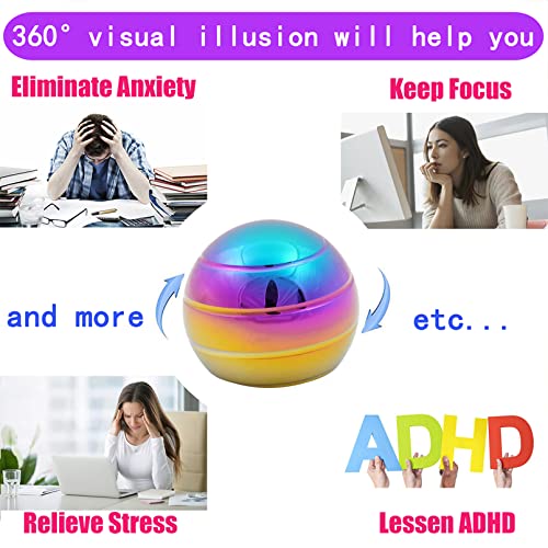 Image of Desk-Kinetic-Toys Cool-Gadgets for Fidget: Cool-Stuff Thing Game Toy for Adult Teen Children Kid, Stress Relief Optical-Illusion Gifts for Office School Home Man Women Christmas Spinning 300 Seconds
