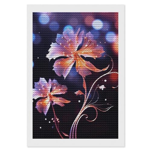 Kit d'art diamant fleurs pour adultes broderie strass ronds