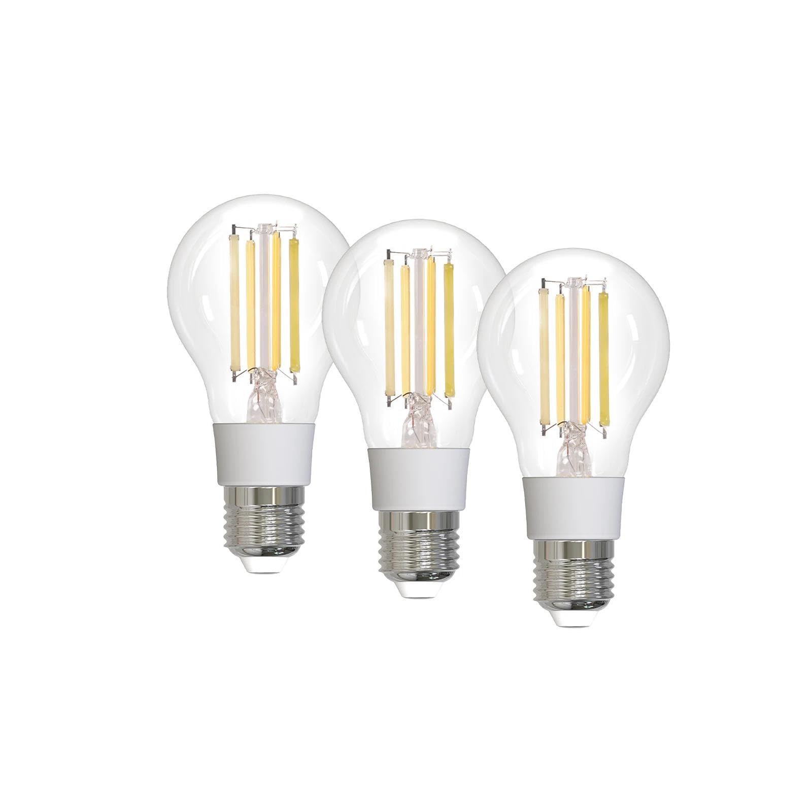 Ampoule Filament Intelligente Éclairez Votre Maison Facilement Avec Scène E27 Économie D'énergie Personnalisez La Lumière Par Temps 7W Contrôle Via L'application Tuya,3pcs