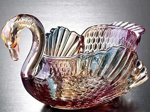 JUNYFFF Schale, Kristallglas Schüssel, Für Küche Und Zuhause, Tischdekoration, Für Esszimmer, Wohnzimmer, Süßigkeitenschüssel, Obstschale, Obstkorb Cover