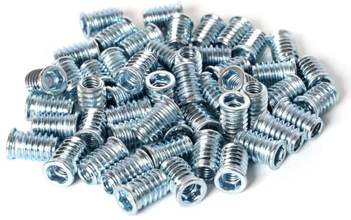Image of 5 /16-18 Threaded Inserts for Wood 20mm Length Furniture Screw in Threaded Insert Nuts 40 Pieces