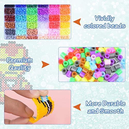 kuman Perler Beads kit for Kids and Adults with 10000 Fuse Beads, 36