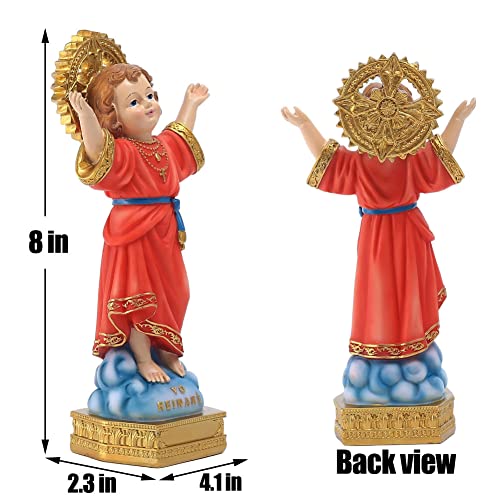 Estatua Divino Niño 8 pulgadas Resina Rojo miniatura 2