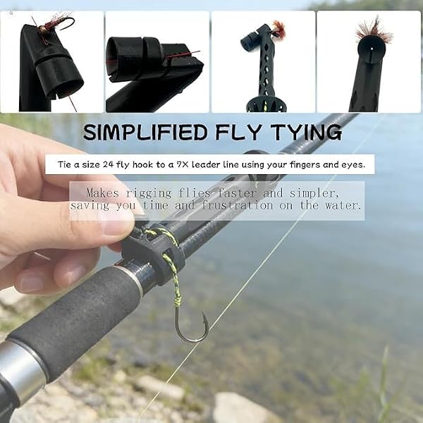 Magnetic Fly Threader & Magnetic Fly Roost Fishing Accessory for Easy Rigging & Tying Works with Most Hooks Tippets & Rig Styles (2PCS) - 3