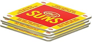 AFL Set of 4 Cork Drinking Coasters - Gold Coast Suns