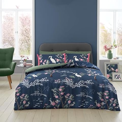GC GAVENO CAVAILIA Reversible Floral King Size Bed Set Cover