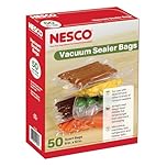 Nesco Vacuum Sealer Bags, 50 Pre-Cut Quart Sized Vacuum Sealer Bags (8.6″ x 11.8″), VS-05B