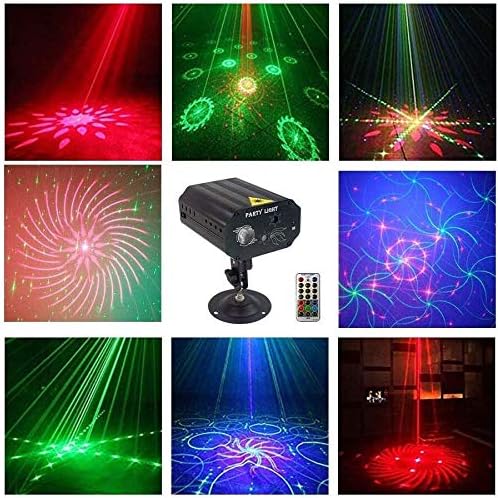 LED Stage Lights Party Lights RGB 3 Lens DJ Disco Club Laser Light Sound Activated Led Projector for Halloween Christmas Decorations Birthday Wedding Party Gift Karaoke KTV Bar