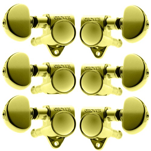 Grover Rotomatic Guitar Tuning Machines - 14:1 Ratio - 3 per side - Gold - 102G
