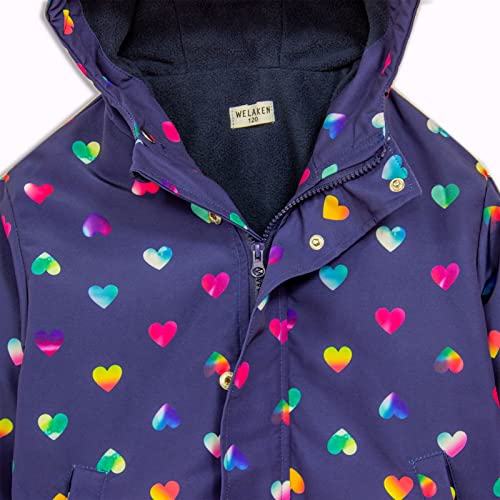 Image of WELAKEN Fleece lined Jackets with Water-Resistance Frabic for Kid's & Toddler II Girl's Rain Jacket & coats