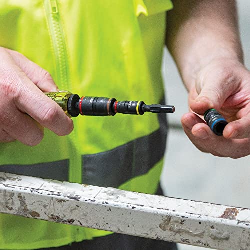 Impact Driver, 7-In-1 Impact Flip Socket Set, 6 Hex Driver Sizes Plus A 1/4-Inch Bit Holder Klein Tools 32907 #TOP7