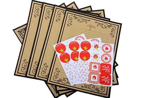 IMagicoo 64 Vintage Retro Cute Design Writing Stationery Paper Pad Letter Set (khaki)