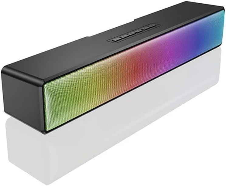 Speaker Colorful Lights Computer Game Audio Gaming Video TV Player with Charging Port