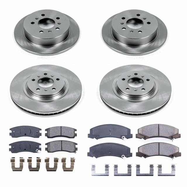 Image of PowerStop Front and Rear Brake Kit for Buick Allure 2008-09 | Buick LaCrosse 2008-09 - Z17 Ceramic Brake Pads & Disc Rotors Replacement, KOE4377