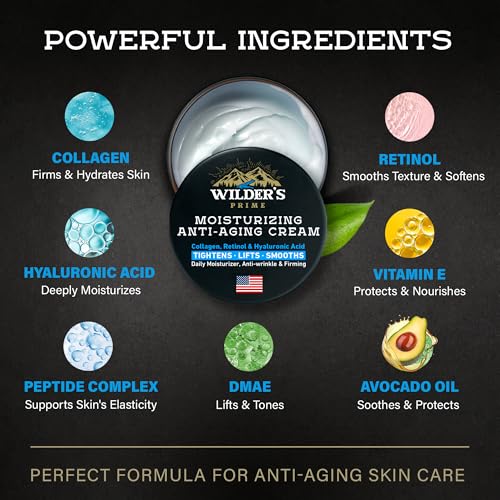 Image of Men's Face Moisturizer Cream - Anti Aging & Wrinkle - Made in USA - 2 oz