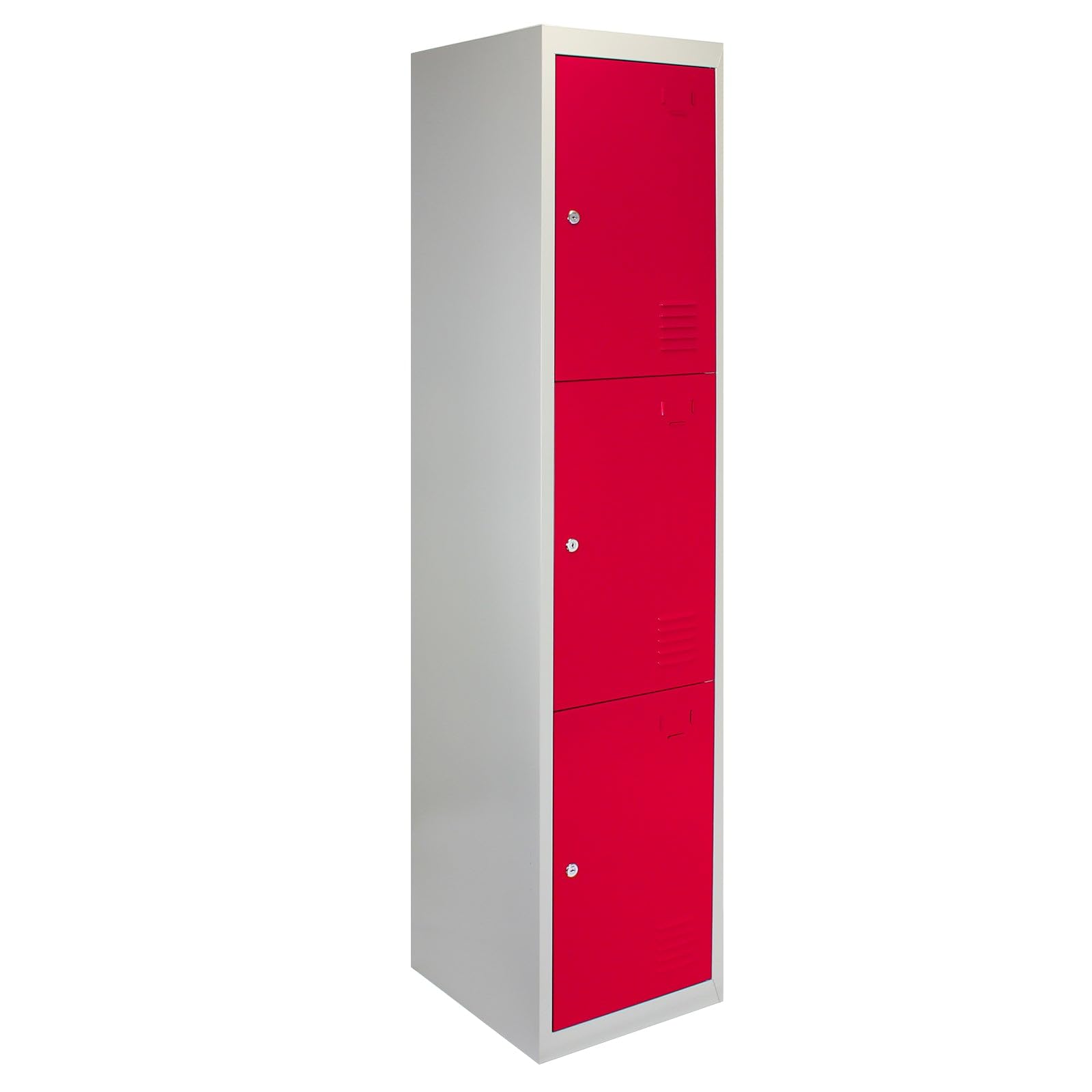 Monster Shop Casiers de Rangement en Acier 3 Portes Verrouillables pour École Vestiaire Salle de Sport