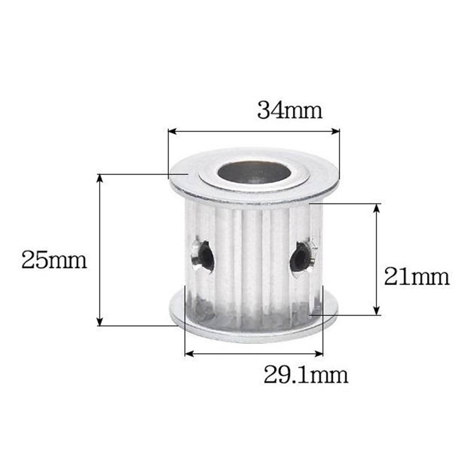 Koło pasowe napędu paska rozrządu 5M 19Teeth Synchronous Timing Pulley AF Type 21/27mm Width Transmission Aluminum(Width 21mm-Bore 6)
