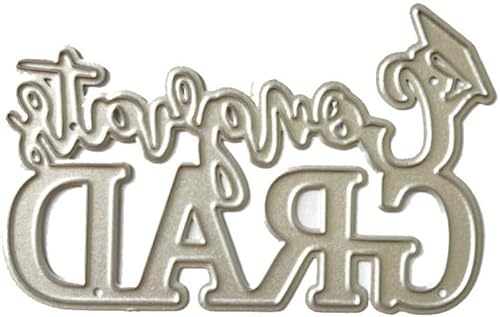 Miniatura 2 de Troquel de corte de metal con palabras de graduación para hacer tarjetas y decoraciones de álbumes de fotos, frases letras troqueladas, plantillas