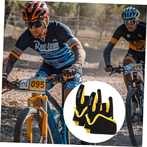 Hemoton Warm Gloves 1 Pair Silicone Mitts Right Hand Wrist Support Professional Bowling Gloves Wristband Yellow Hand Accessories Thumb Fitness Fingerless Gloves #TOP3