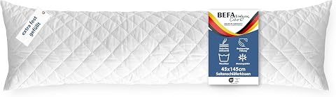 Almohada de Plumas Extra Firme 40x145 cm – Fabricado en Alemania