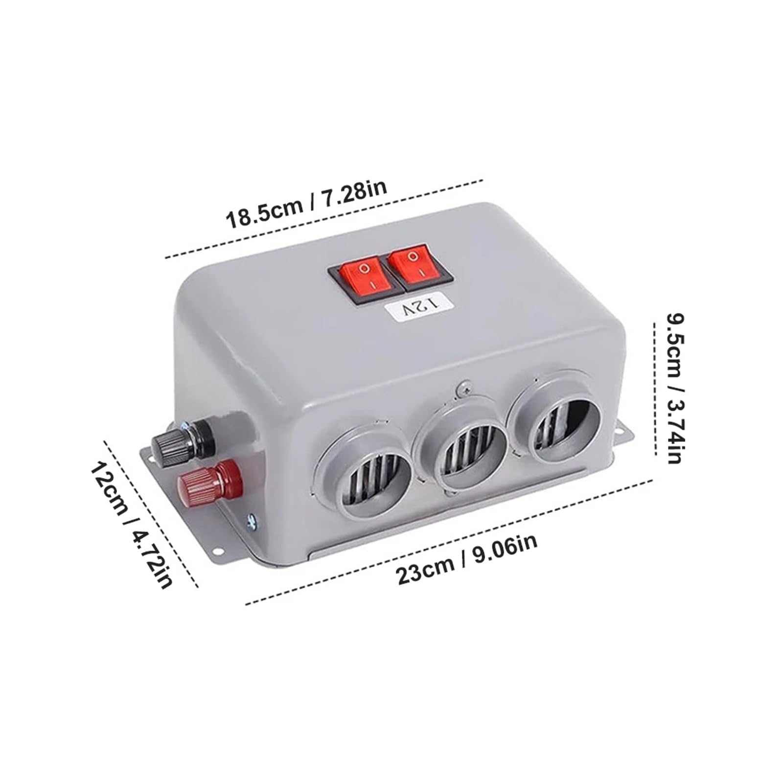 Calentador de coche de 12V/24V, 800W, ventilador de calefacción de refrigeración eléctrica, secador eléctrico, desempañador de parabrisas, descongelador for vehículos recreativos, camiones y ba