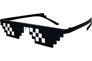 Thug Life Glasses Pixel Sunglasses for Party, Perfect Fallout Costume Accessory