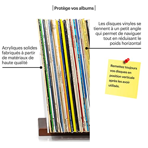 MÖNKE Rangement pour disques vinyle de qualité supérieure – Un porte-disque de style milieu du siècle – Capacité de 60… - Les Beatles, Paul McCartney, John Lennon, RIngo Starr, George Harrison MÖNKE Rangement pour disques vinyle de qualité supérieure - Un porte-disque de style milieu du siècle - Capacité de 60… – Image 6