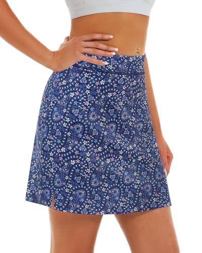 Stelle Women's Athletic Skorts 17" Golf Skirts Inner Shorts Tennis Skort with 2 Pockets Running Sports Pickleball Skirt2