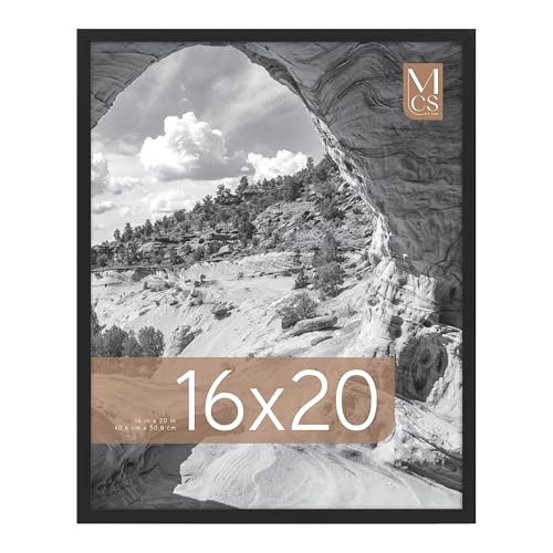 Image of MCS Everline Collection 16x20 Poster Frame Black, Vertical & Horizontal Wall Hanging Large Picture Frame for Photos, Posters & Art Prints (1-Pack)