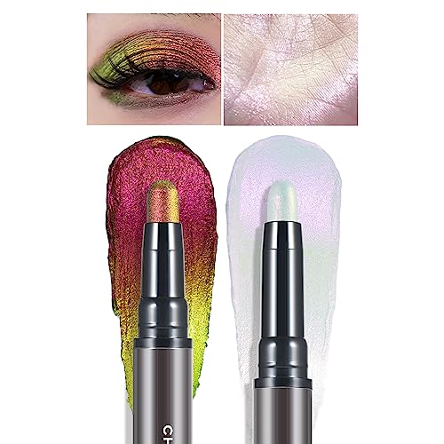 Charmacy Multichrome 2 In 1 Cream Eyeshadow Stick, Waterproof Eye Brightener Highlighter Stick Makeup, High Pigmented, Smudge-Proof, Vegan & Cruelty-Free (#903) #TOP13