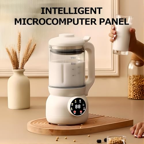 1000ml Nut Milk Maker Machine - 7-in-1 Glass Soy Milk Maker with 10 Blades, One-Touch Operation, 12-Hour Smart Scheduler, Ideal for Home Use in Purple - Image 2