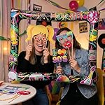 90s Inflatable Photo Frame & Props, 25Pcs Back to The 90s Photo Booth Props with Inflatable Selfie Picture Frame for 1990s Throwback Birthday Party Supplies - Image 4