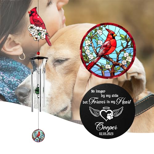 Image of ASTARIN Personalized Wind Chimes Outdoor, Large Customized Wind Chimes for Outside Tuned Relaxing Soothing Low Bass,Memorial Windchimes Sympathy for The Loss of a Loved One