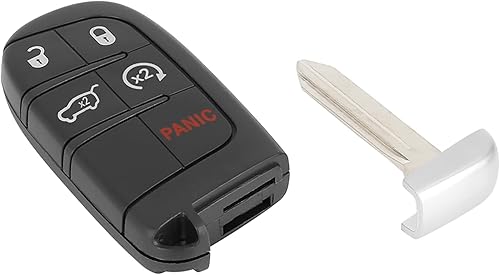 Miniatura 9 de X AUTOHAUX Funda de repuesto para llavero de automóvil, color negro, M3N-40821302 para Jeep Grand Cherokee 2014-2020 Compass 2017 Renegade 2016-2018