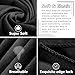 COOKOO 2 Piece Stretch Head Wrap Hijab Extra Jersey Turban Long Solid Color African Head Scarf Long Scarf Fashion Head Scarfs Lightweight Breathable Head Bands for Women(Black+White)