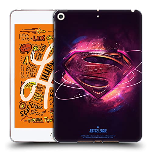 Head Case Designs Officially Licensed Justice League Movie Superman 2 Logos Soft Gel Case Compatible with Apple iPad Mini (2019)