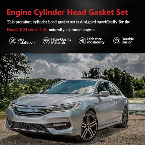 Image of AUCERAMIC HS26770PT Engine Cylinder Head Gasket Set Fit for 2013-2017 Honda Accord 2015-2019 CR-V 2.4L L4 12251-5A2-A01 K24W1 K24W9