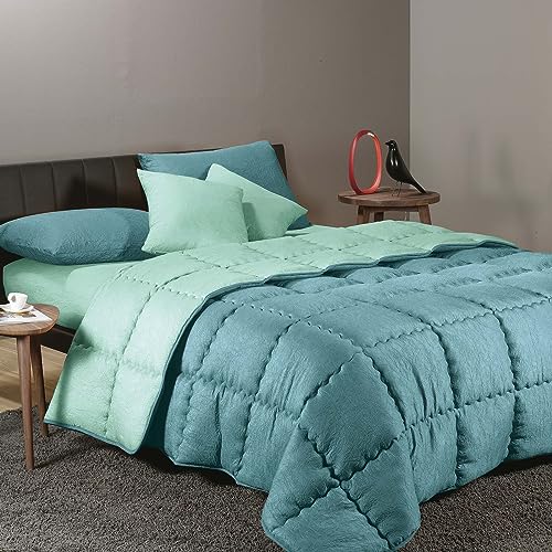 Caleffi - Trapunta Pagoda Tinta Unita Singolo Anice