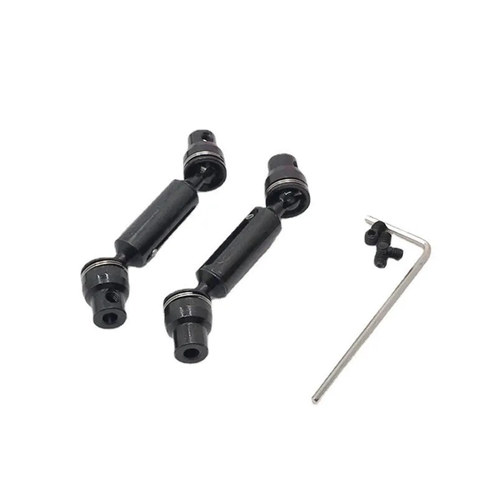 Metal Upgrade, Front and Rear Drive Shafts, for WPL 1/10 C74 1/16 RC Car Parts Replacement Part(Schwarz)