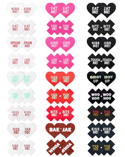 Image of CICKEE Pasties Rave Pack 27 Pairs Multicolor Nipple Covers Pasties Glitter Pasty