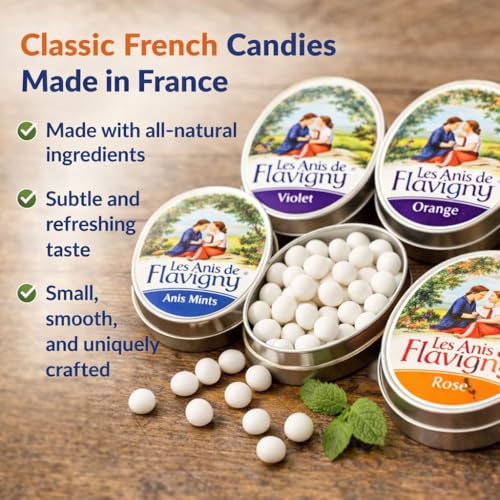 Les Anis de Flavigny French Mints Candy – Lemon Flavor Hard Candy, Natural Gourmet Sweets in Classic Tin, 50g (1.75 oz). - image 3