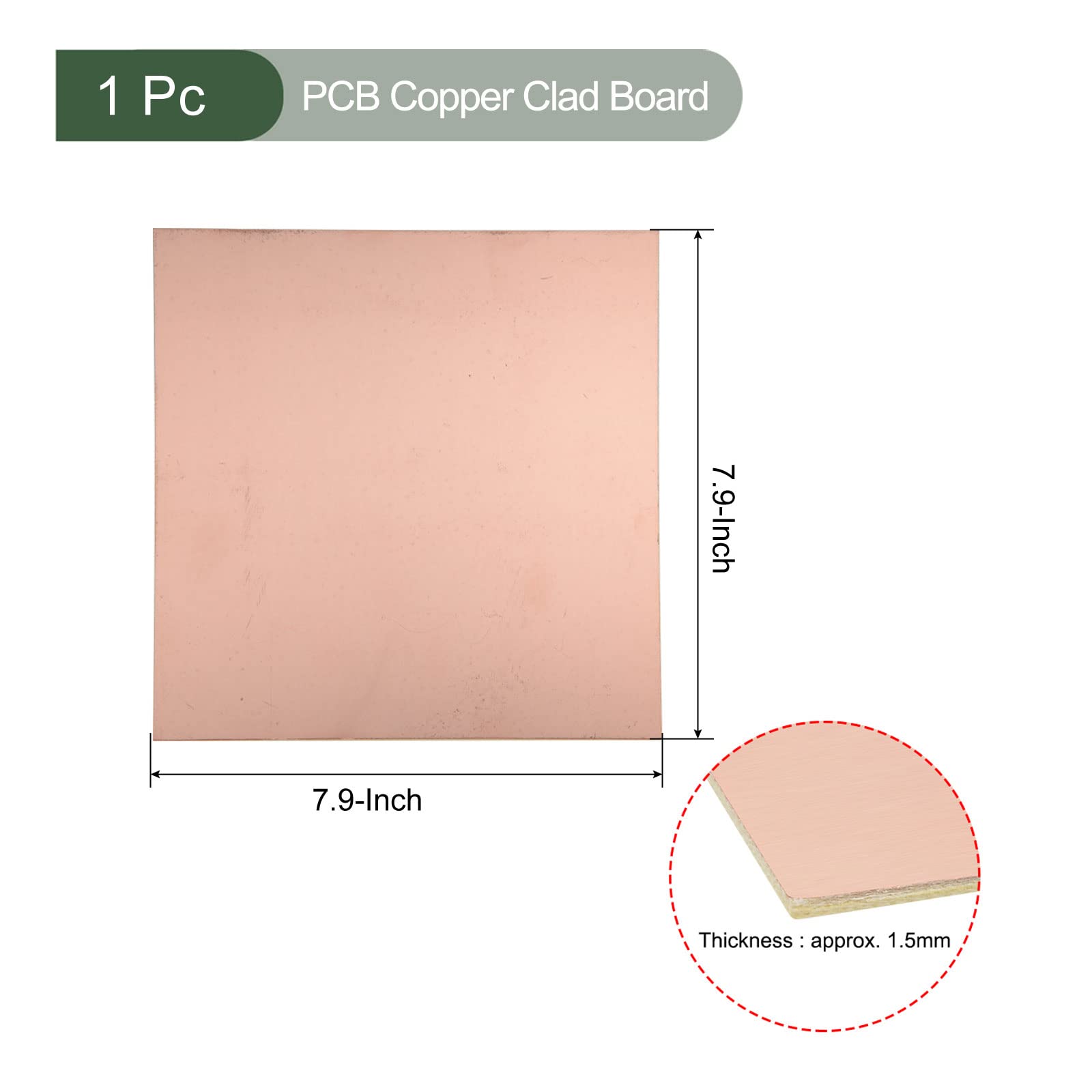 YOKIVE PCB Copper Clad Board, FR4 Double-Sided Blank Circuit Boards, Great for Electronic Hobbies Etching - Image 2