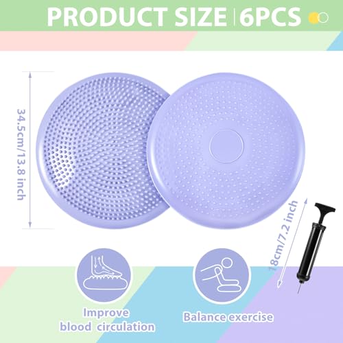 Image of Amylove 4 Pcs Wiggle Seat Inflated Wobble Cushion for Sensory Kid 13 Inch Balance Disc Kids Flexible Seating Exercise Sensory Pad Chair Cushion for Classroom Office School(Dopamine)