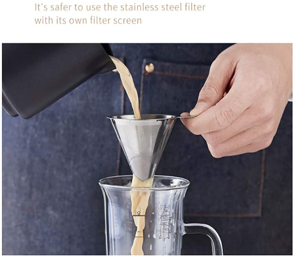Vaporizador de Leche Batidora de Leche Calentador de Leche Espumador de Leche doméstico Vaporizador de Acero Espuma de Leche Caliente o fría Latte, Capuchino Bebidas de café heladas 102